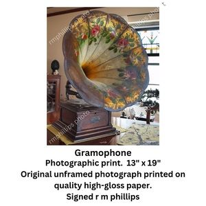 Photograph 13”x19” original unframed print “Magnolia Gramophone”-RMPhillips☘️HP